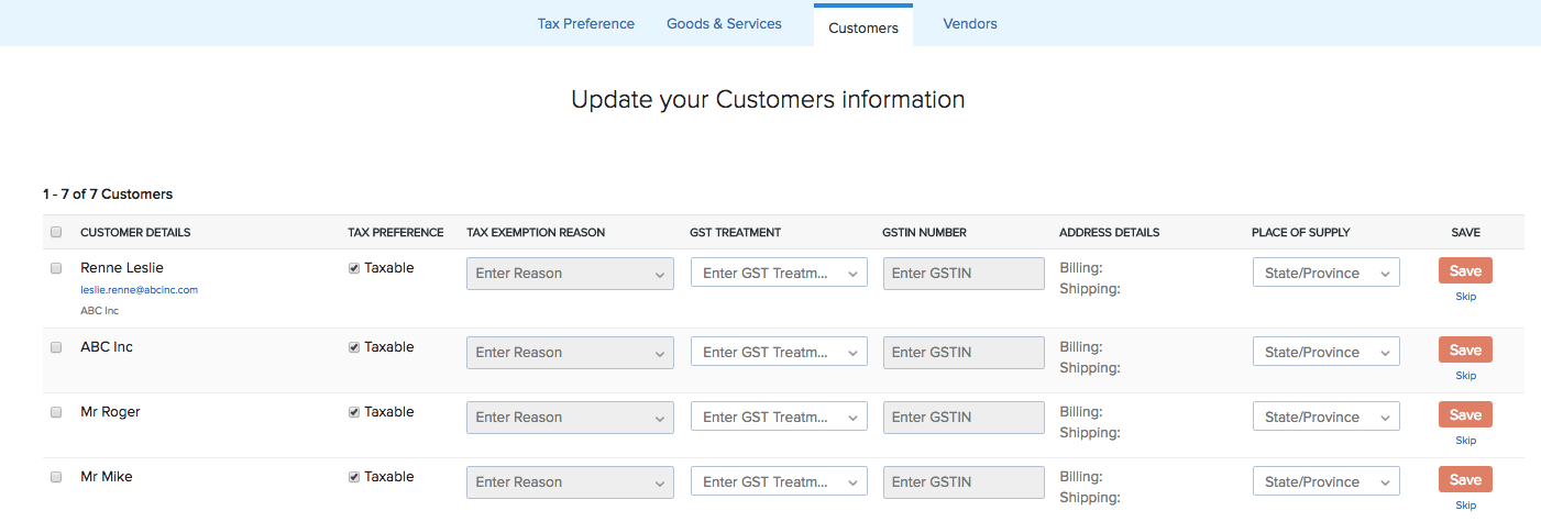 Enable GST Settings