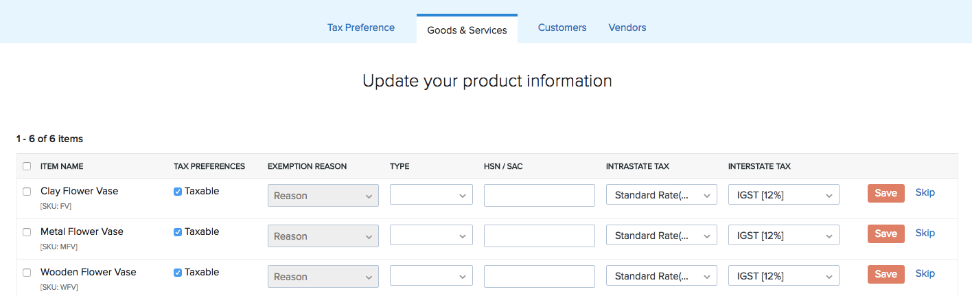 Enable GST Settings