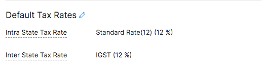 Default Tax Rates