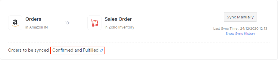 Sales order sync