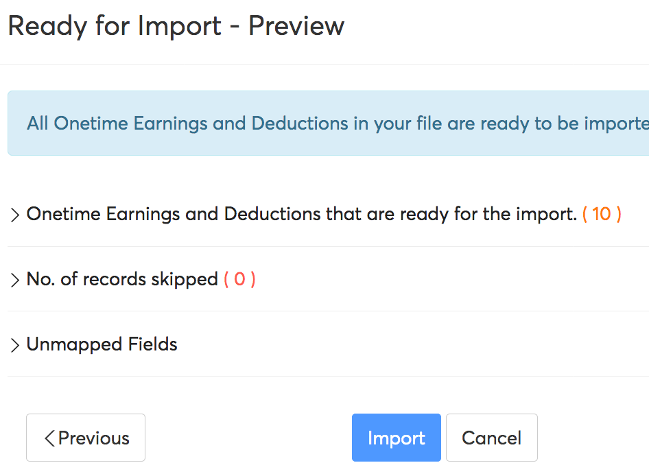 Income Tax Import