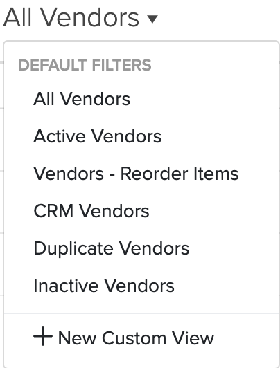 Screen shot of filtering contacts - the way they can be sorted