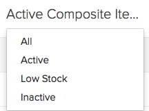 Composite Item filter tab