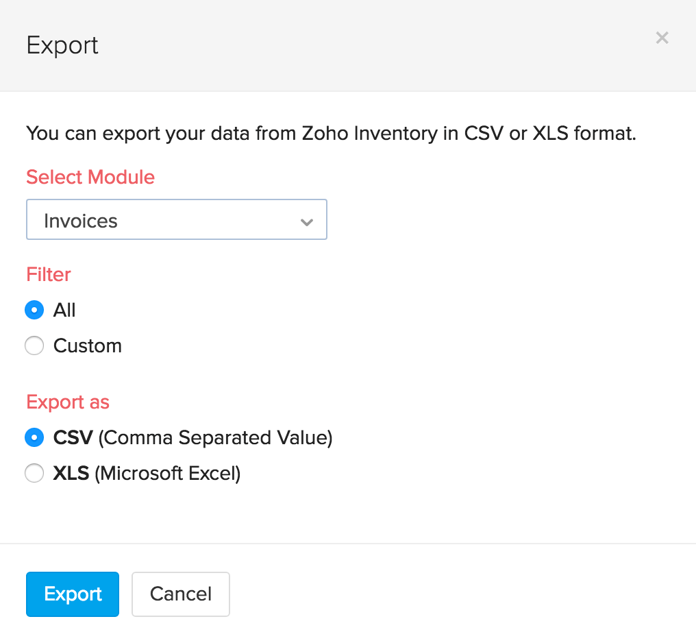 export page