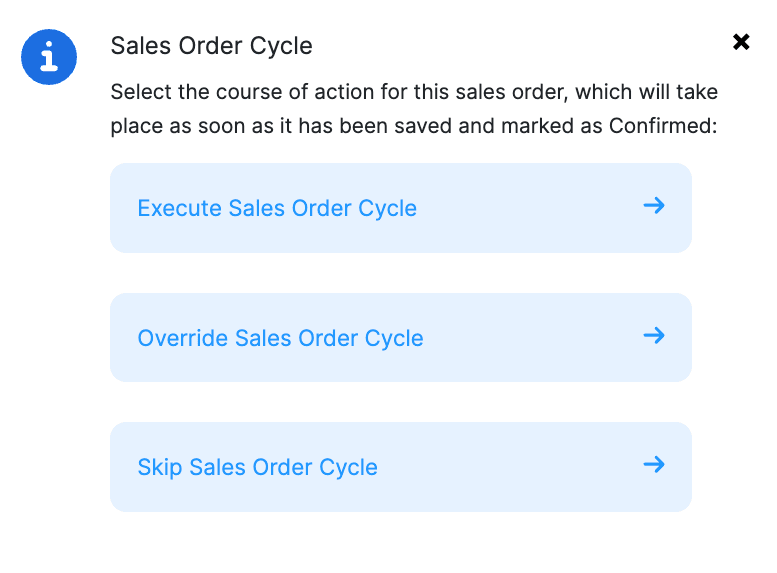Configure SO Cycle