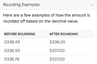 General Preferences - Round Off Total Examples