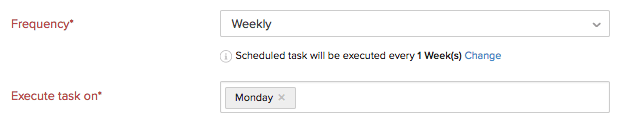 Weekly scheduler