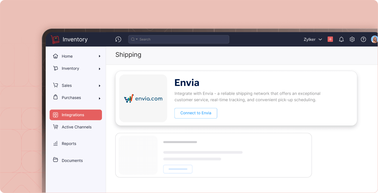 Dashboard - Envia | Zoho Inventory