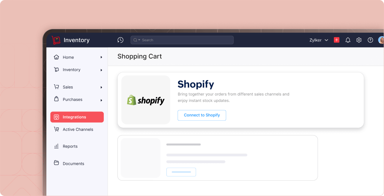 Dashboard - Shopify | Zoho Inventory