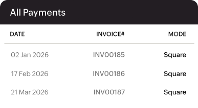 Log payments in Payments Received - Square | Zoho Inventory