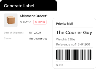 Shipping label generation - The Courier Guy | Zoho Inventory