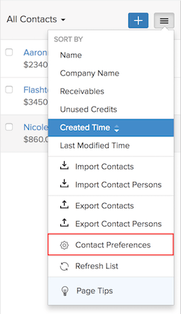 Contact Preferences Hamburger Icon