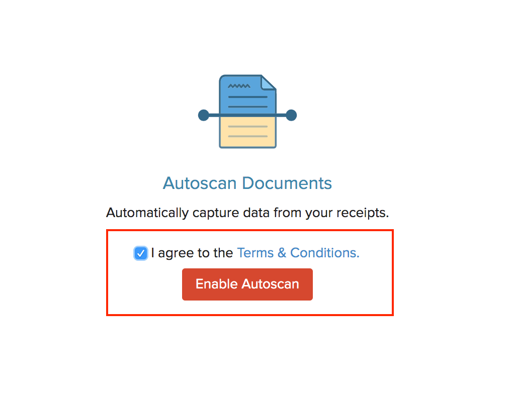 Enable Receipt Auto-scan