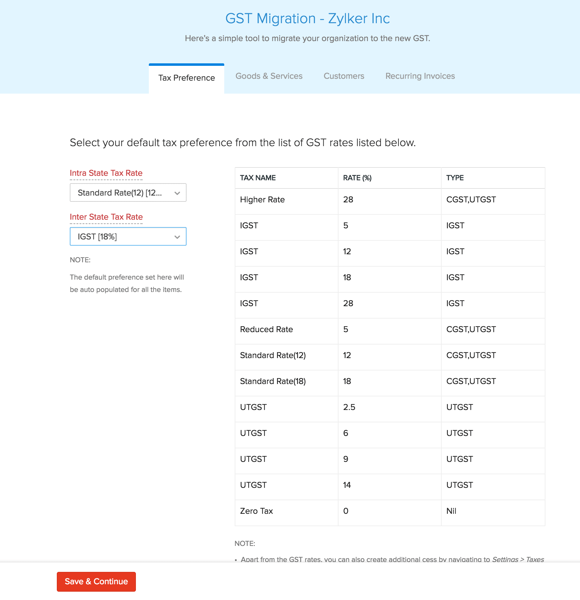 Enable GST Settings