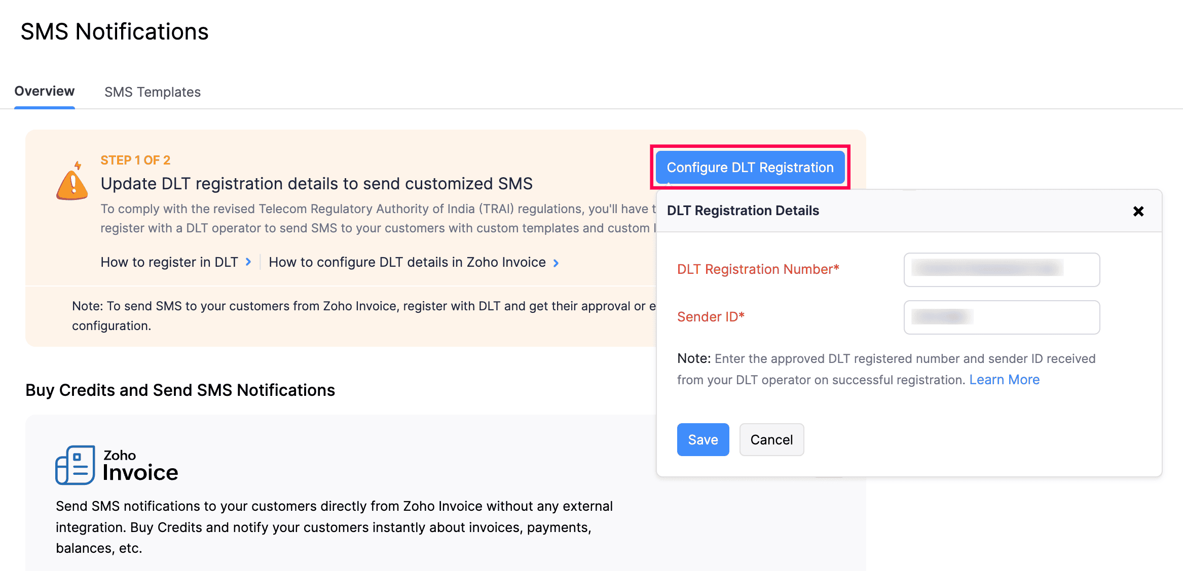 Configure DLT Registration