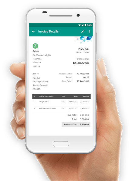 Zoho Invoice on the go !