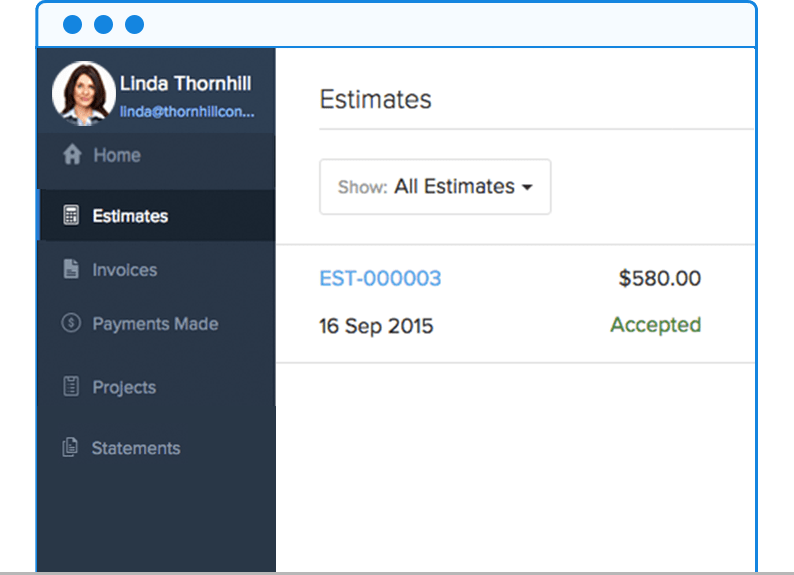 Grant your Clients Easy Access to Estimates - Zoho Invoice