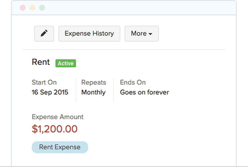 Record Recurring Expanses - Zoho Invoice