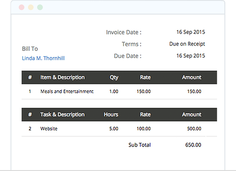 Track Time and Create Invoice Directly from Project - Zoho Invoice