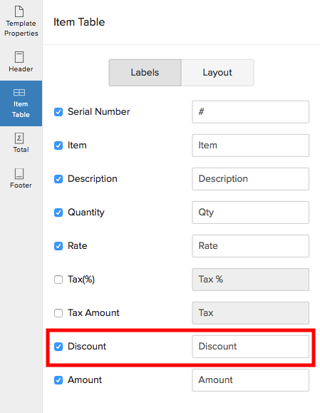 Enable discounts