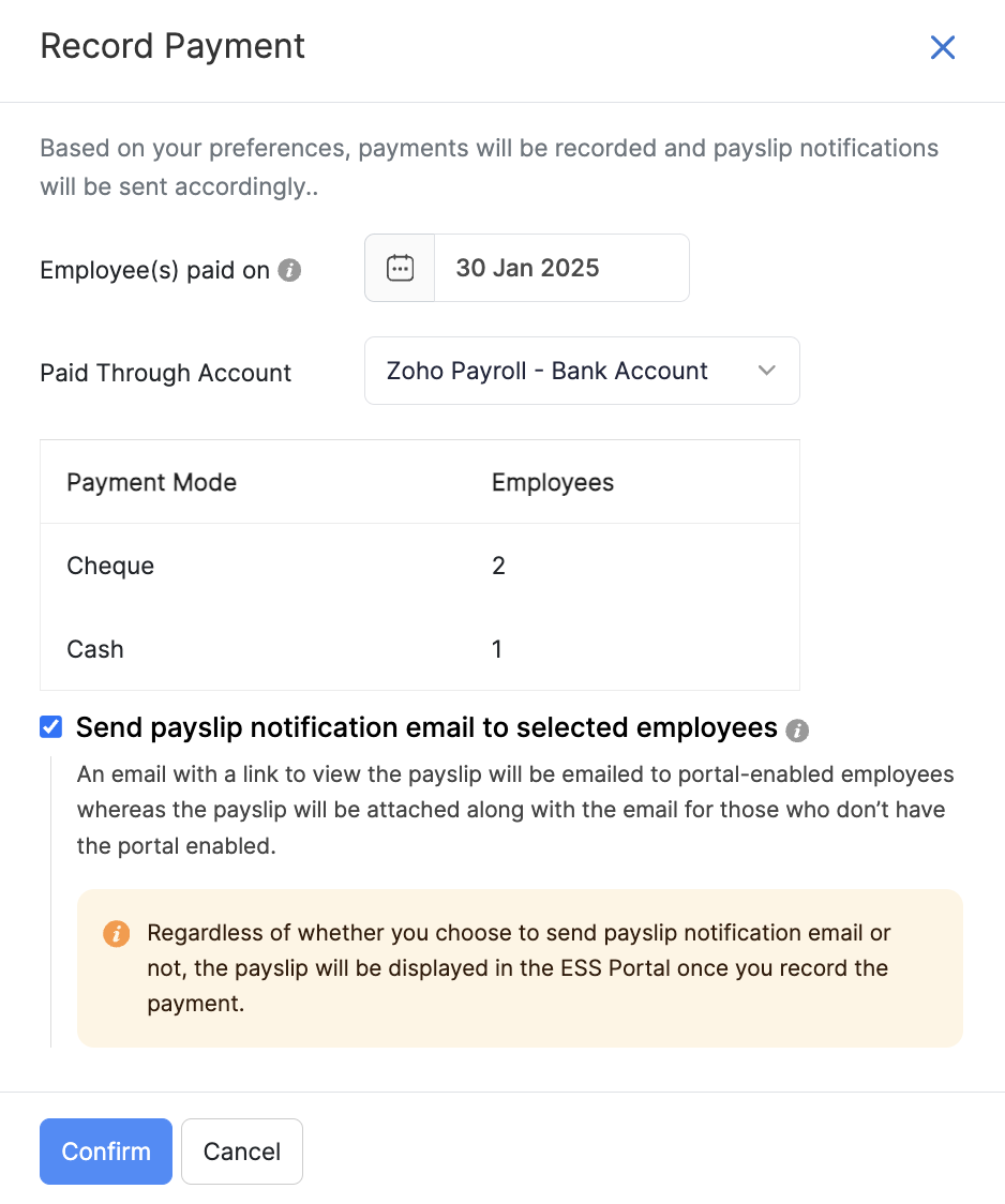 Create Pay Run