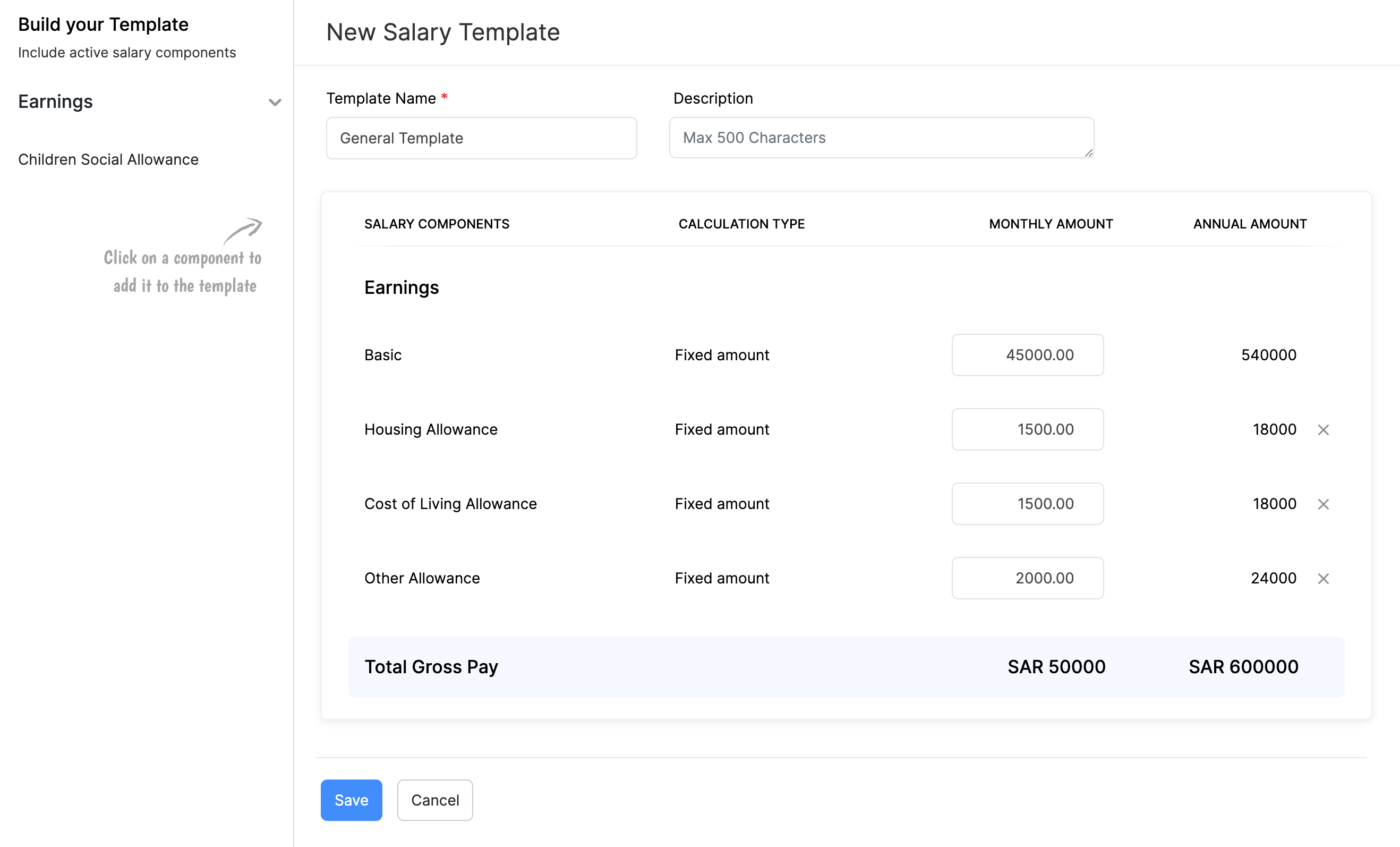 Salary Templates in Zoho Payroll