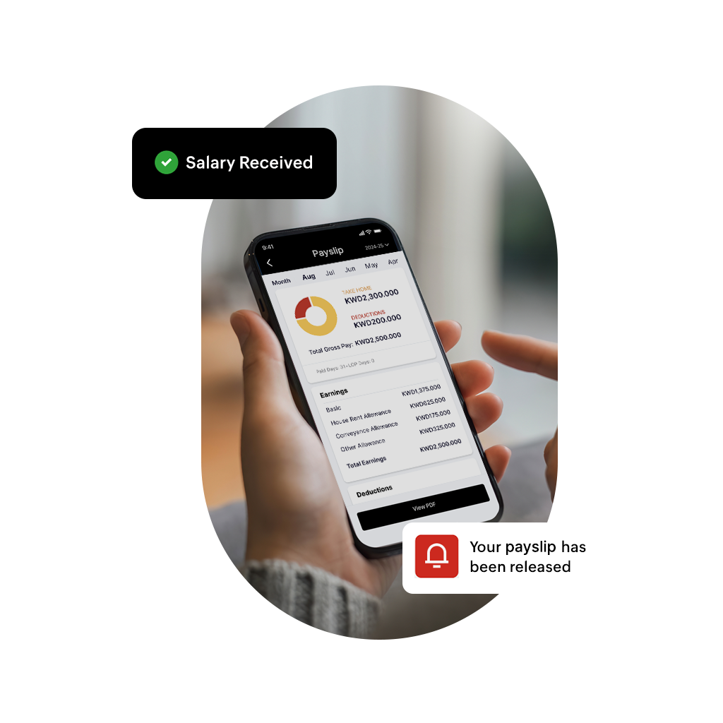 Payslip delivery with Zoho Payroll Kuwait