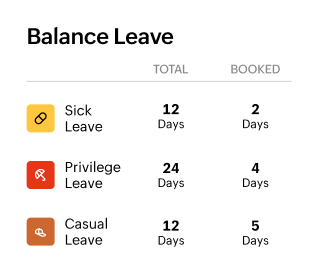 Leave application interface