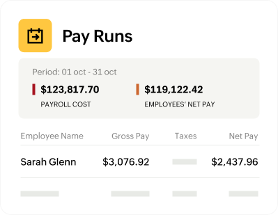 Pay runs in payroll software USA