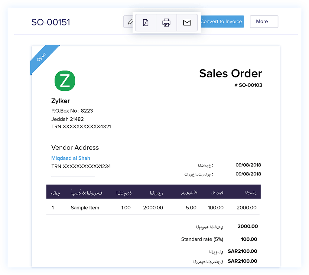 Create Copies of Sales Orders - Sales Order System | Zoho Books