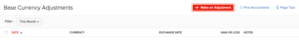 Base Currency Adjustments