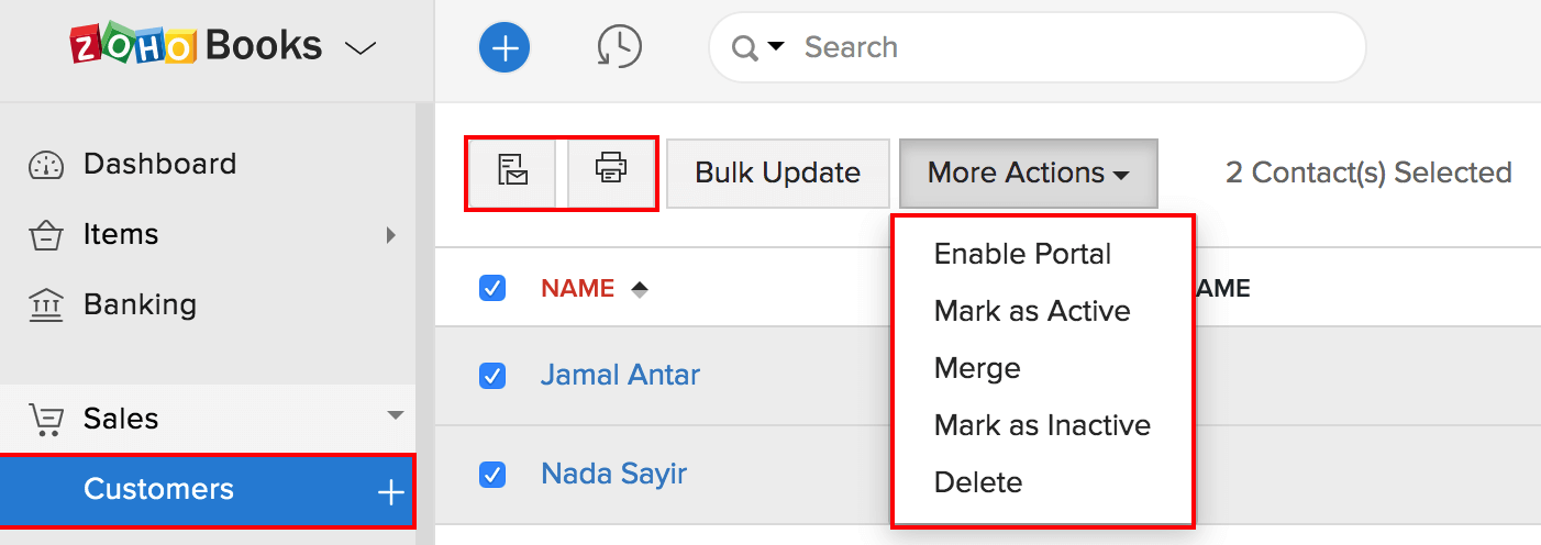 Bulk Actions