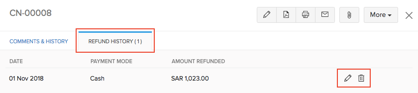 Refund History