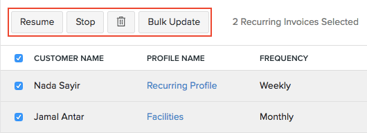 Bulk Actions