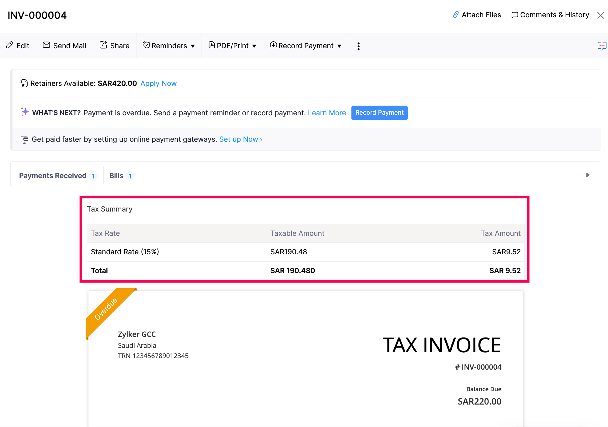 Tax Summary