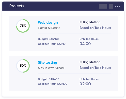 Manage Multiple Projects - Accounting Software for Startup Business | Zoho Books