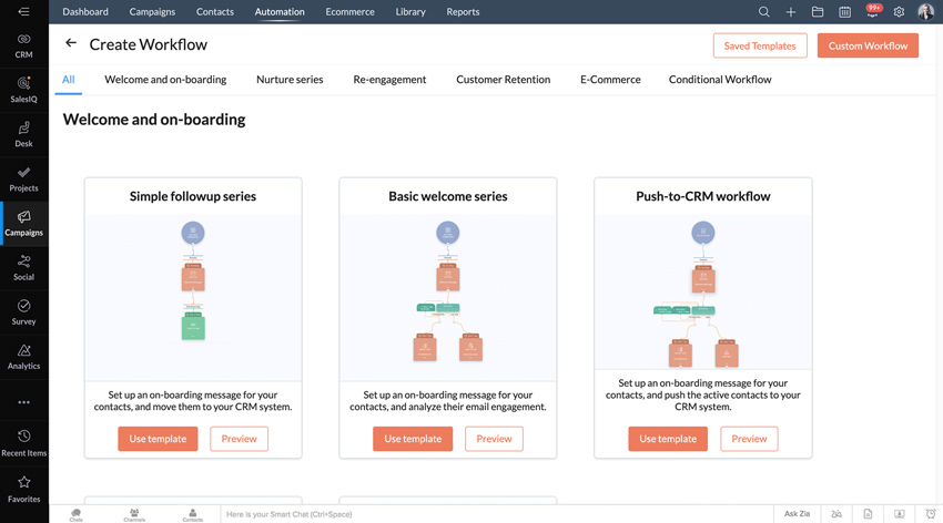 Incentive e envolva seus leads e contatos usando fluxos de trabalho de e-mail