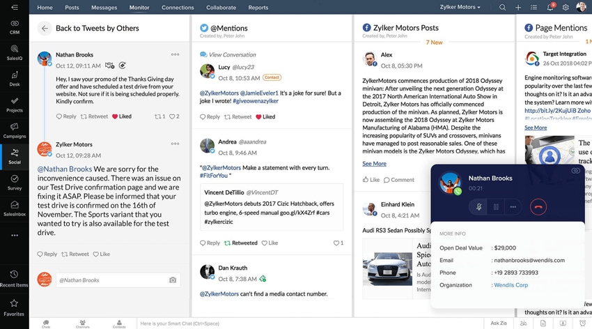 Gerencie conversas em diferentes plataformas em uma única discussão