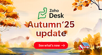 Zoho Desk Autumn 2025 Whatsnew banner