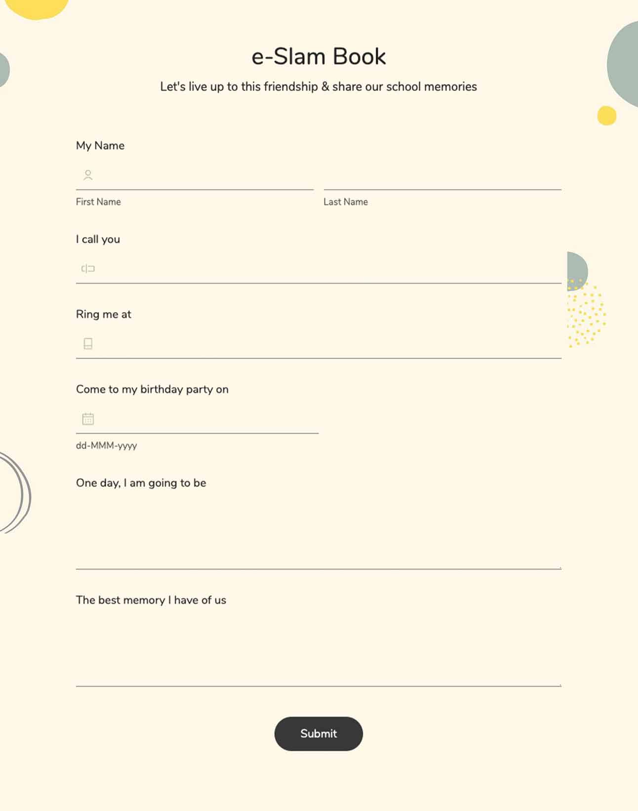 Education Forms