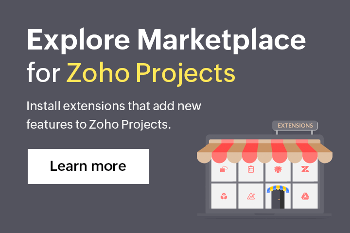 Explore marketplace for zoho projects