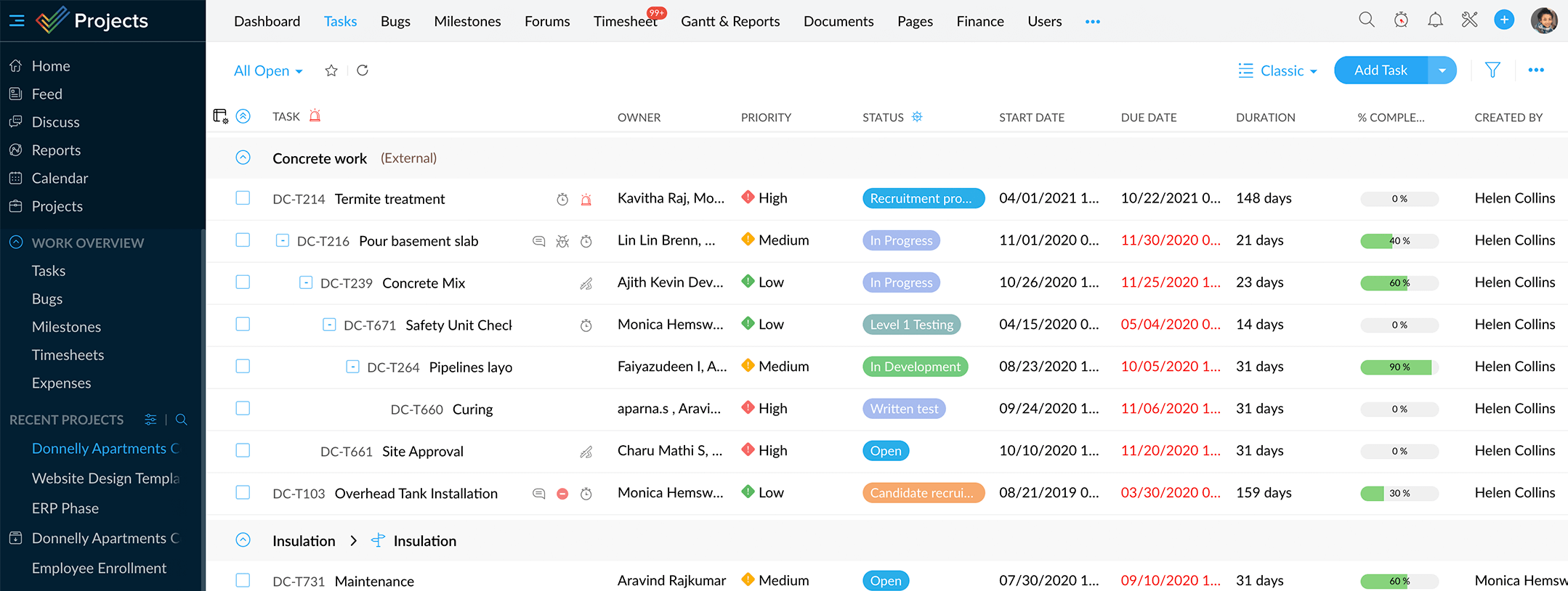 期日を設定してタスクをスケジュール