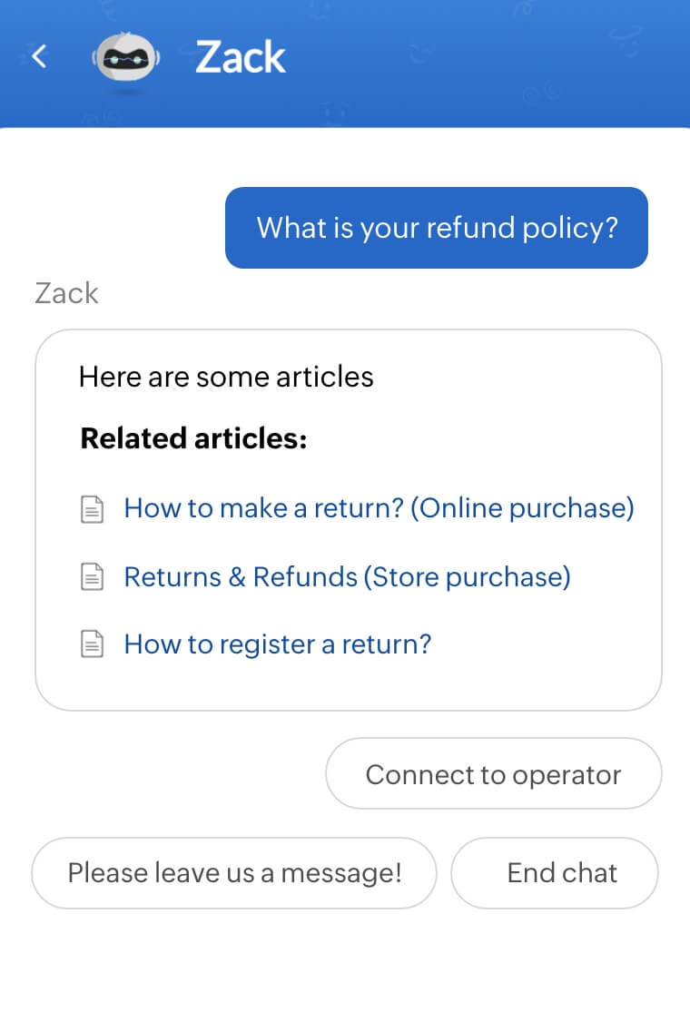 Facilitate customer self-service