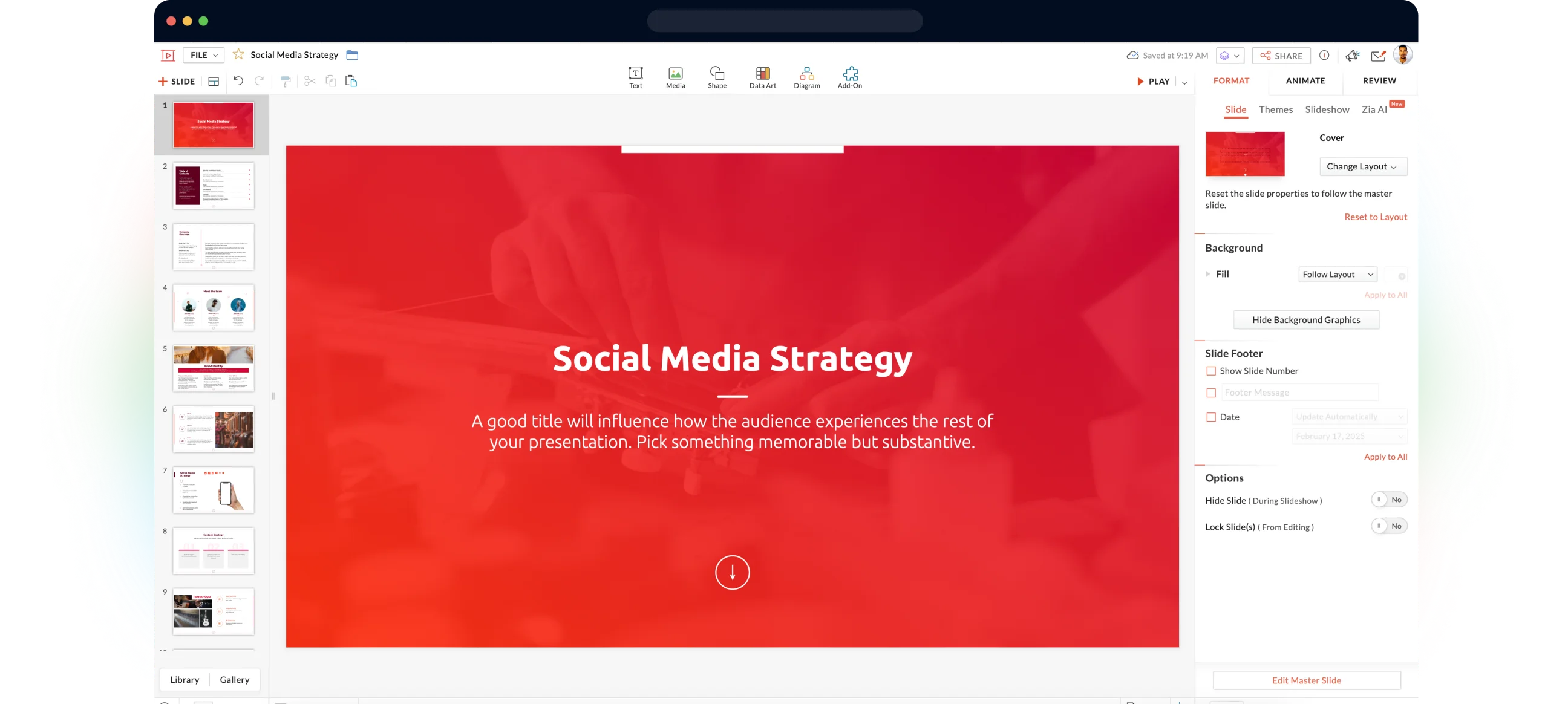 zoho show all features
