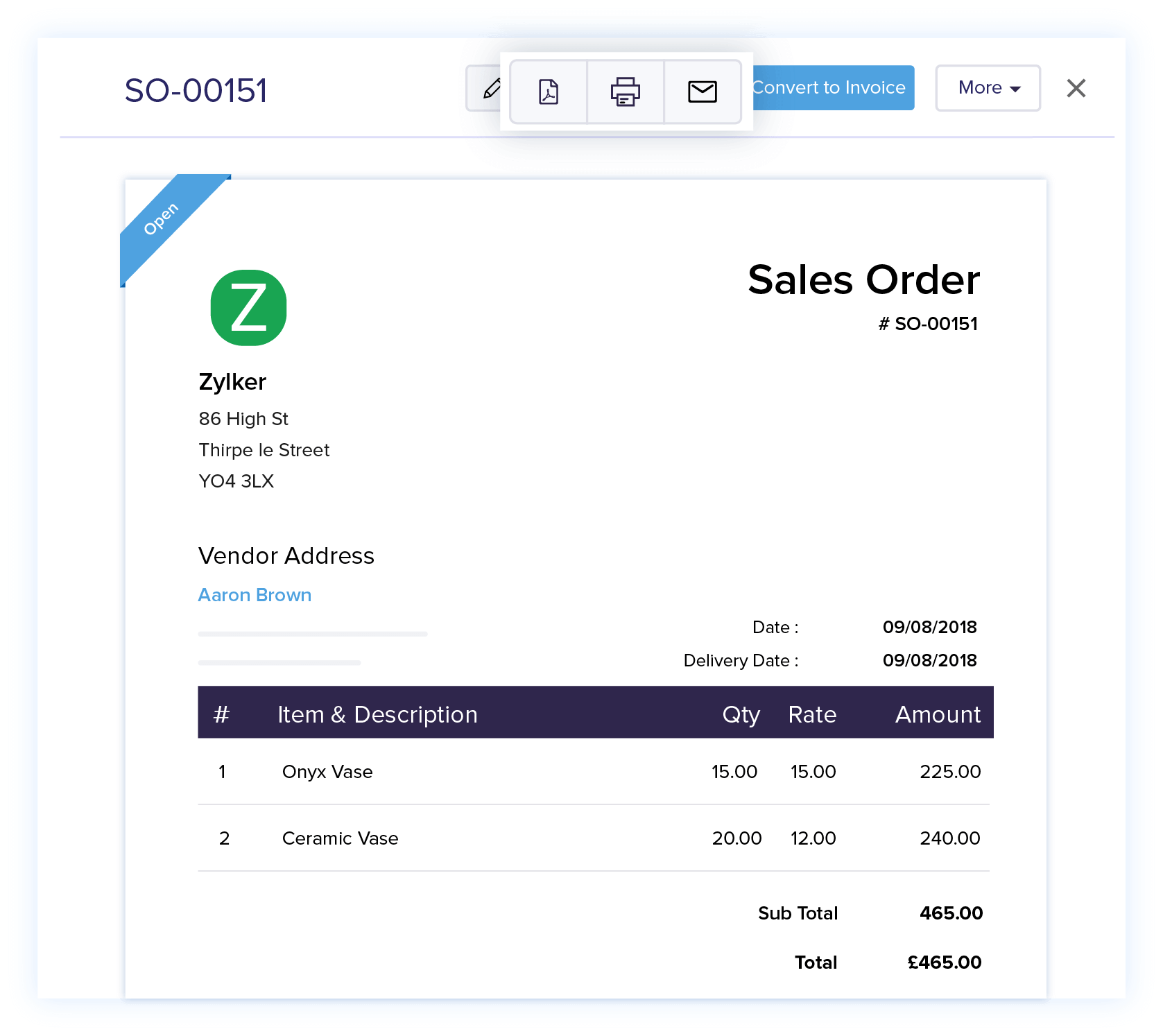 Create Copies of Sales Orders - Sales Order System | Zoho Books