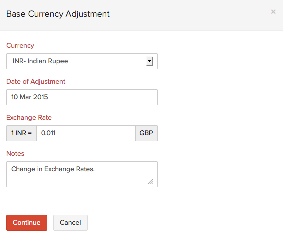 Base Currency Adjustments