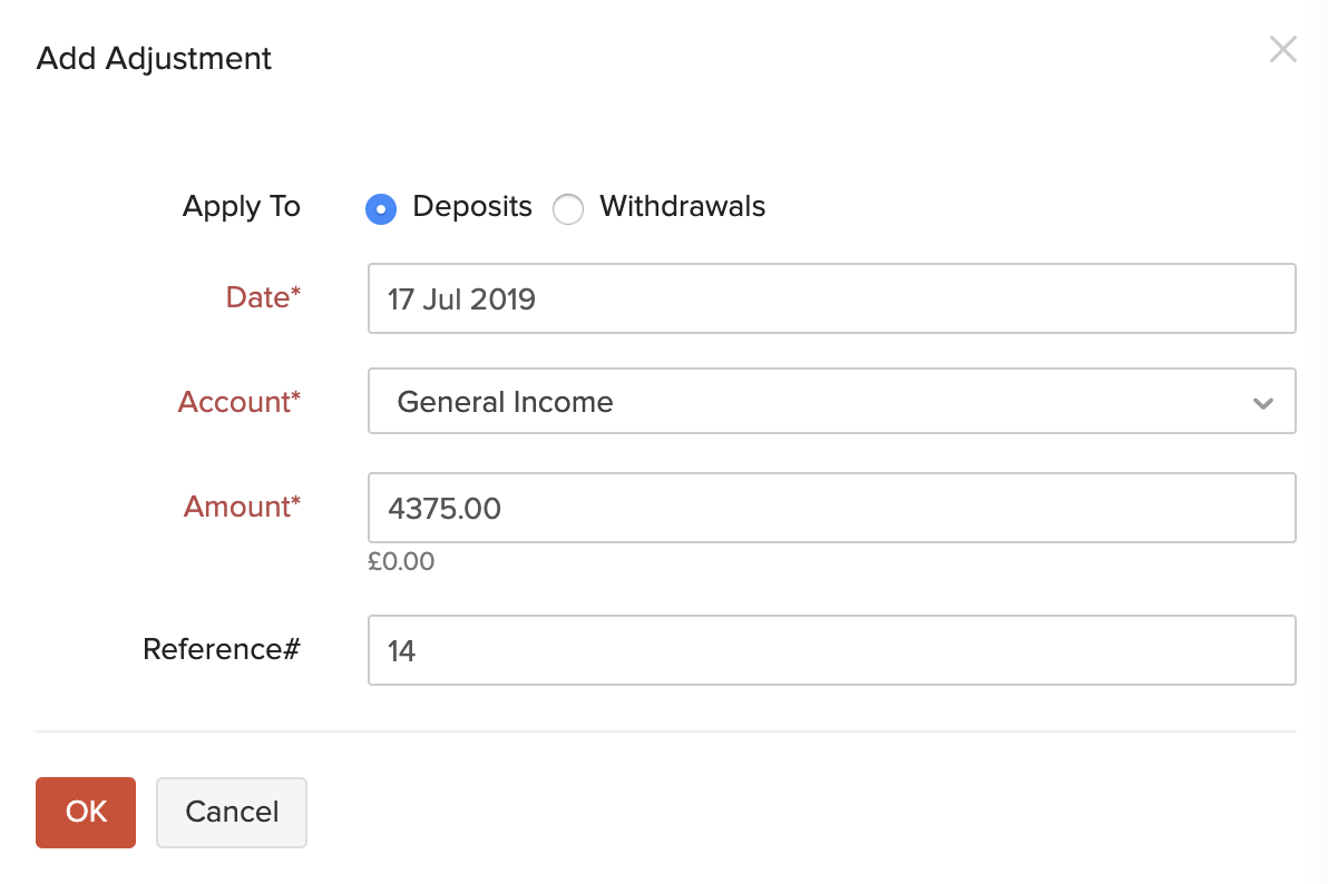 Adjustment Amount