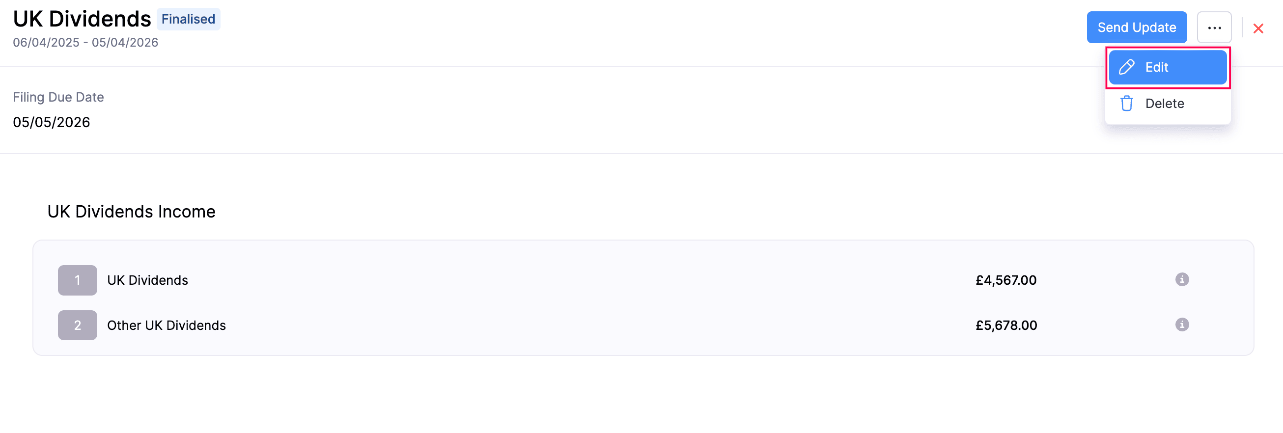 Edit Other Income Source Form