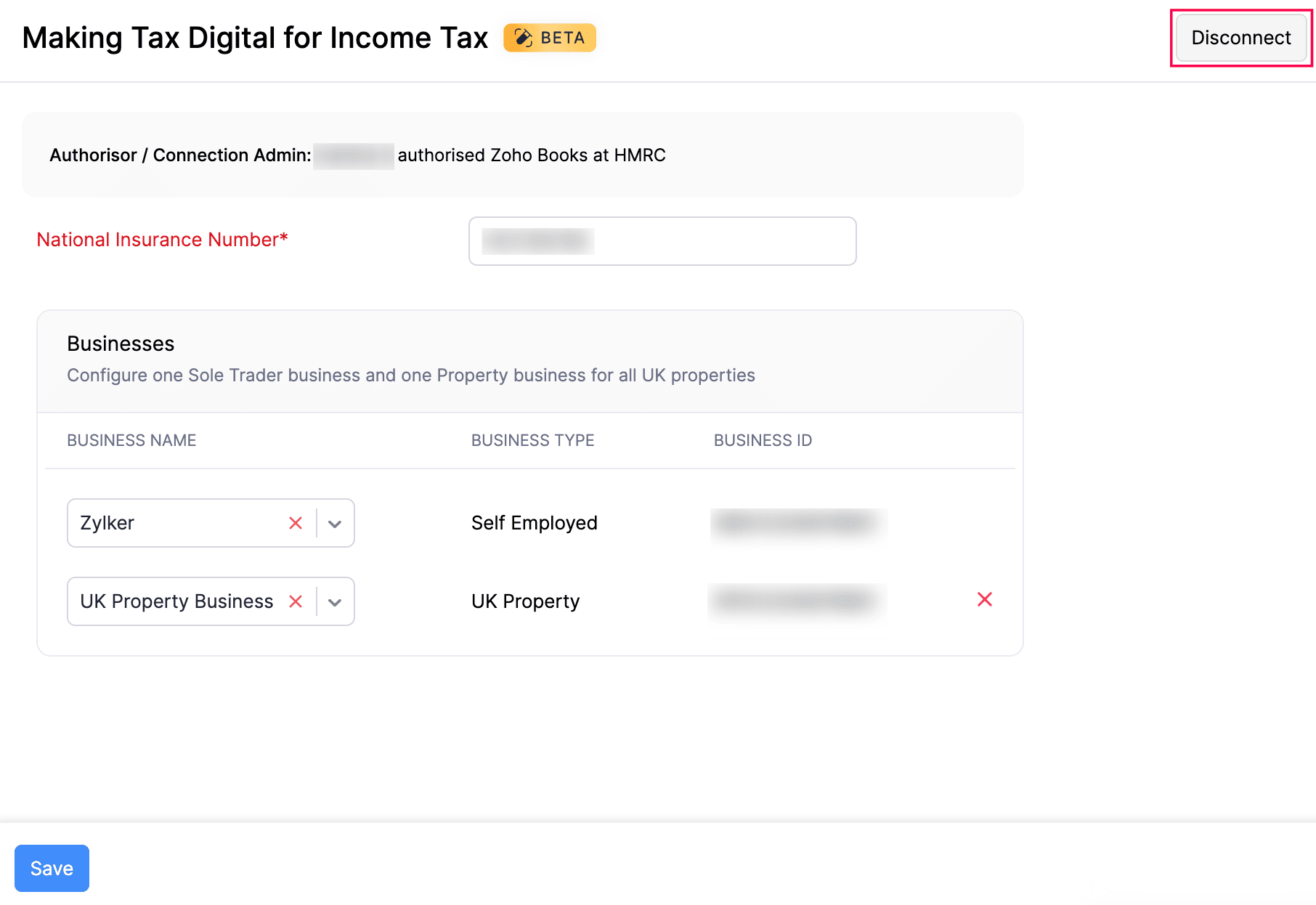 Disconnect MTD for Income Tax