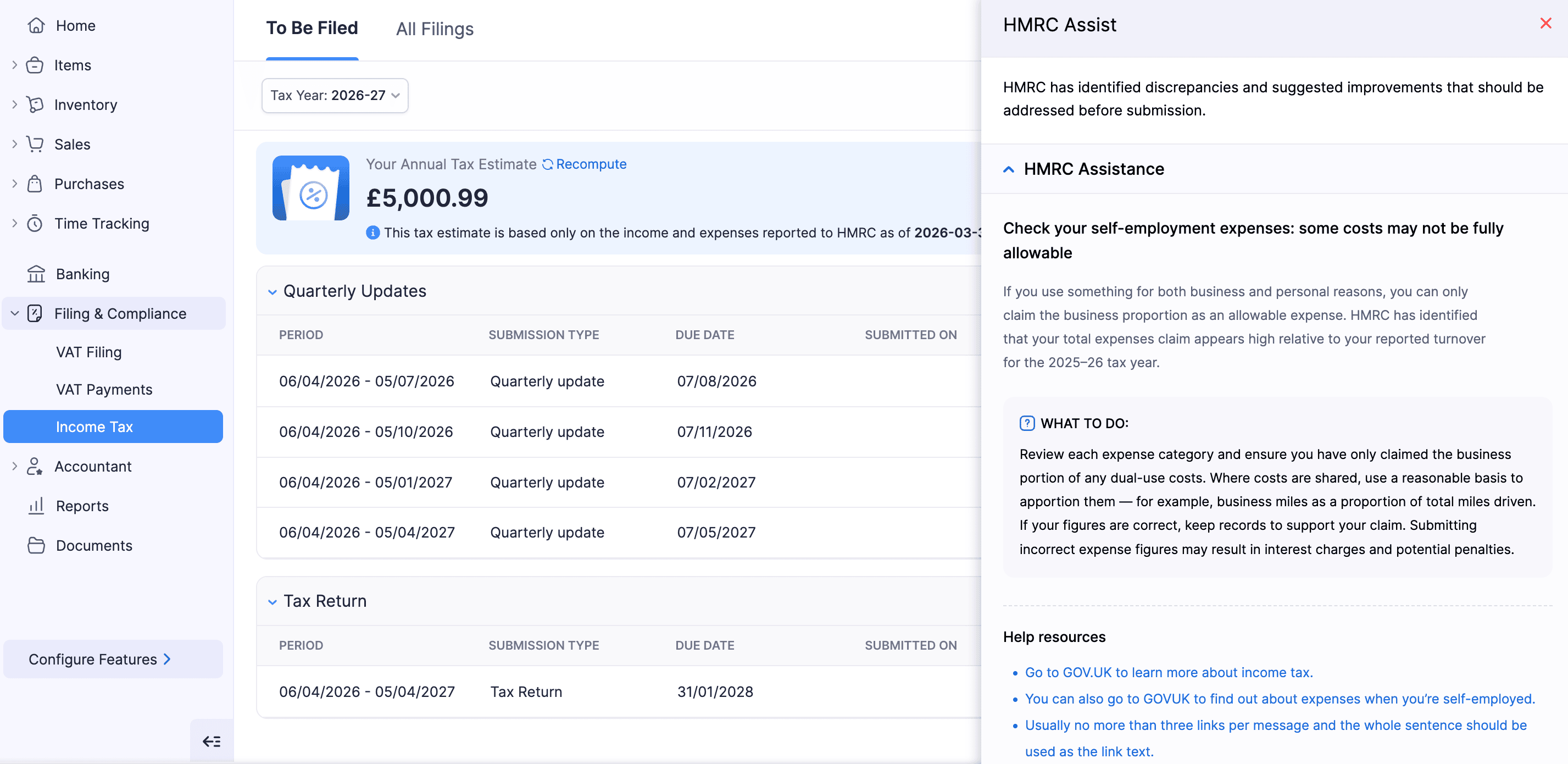 HMRC Assist Panel